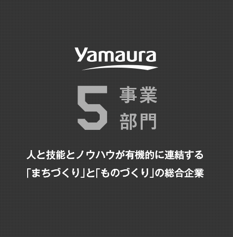 yamaura 5事業部門 人と技能とノウハウが有機的に連結する「まちづくり」と「ものづくり」の総合企業