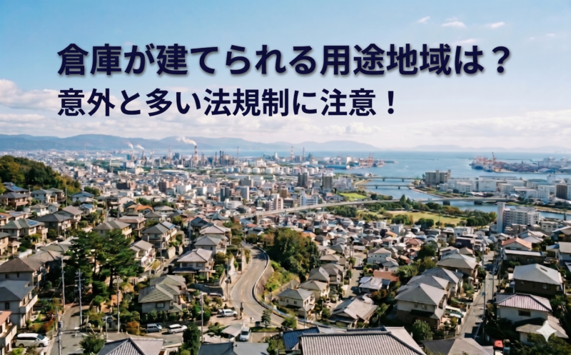 倉庫が建てられる用途地域は？意外と多い法規制に注意！